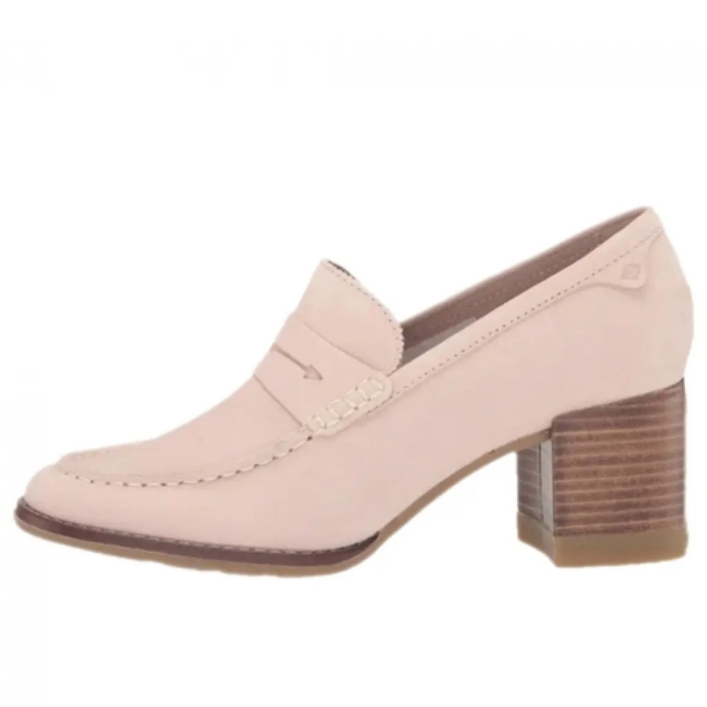 Sperry Penny Heel Rose Suede Loafer Sz 5.5